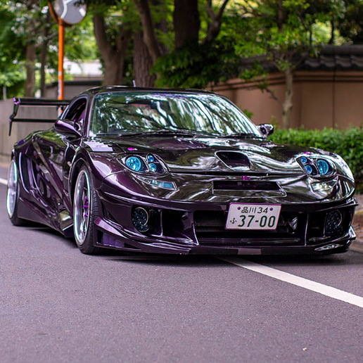 🚗 Mazda RX-7 FD3S Anubis Abflug - Widebody JDM 3D Printable Model